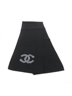 Chanel Scarf CC Logo Black